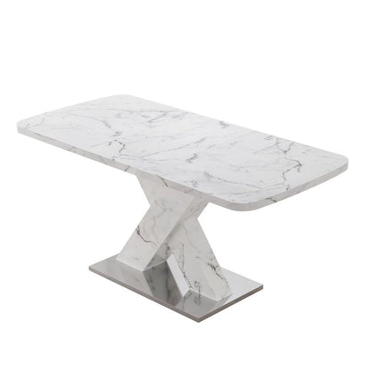 Modern 47.24 -62.99  L Marble Square Dining Table