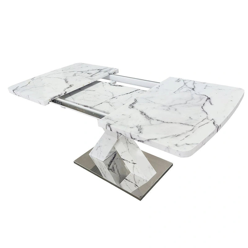 Modern 47.24 -62.99  L Marble Square Dining Table