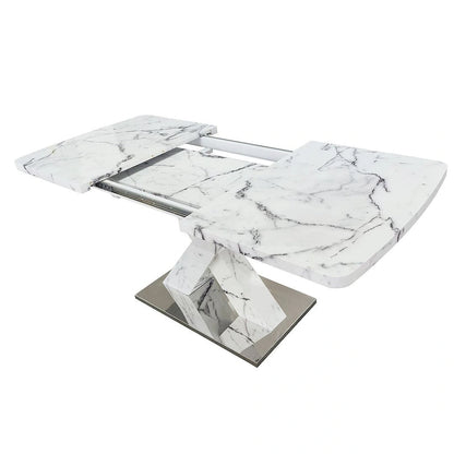 Modern 47.24 -62.99  L Marble Square Dining Table