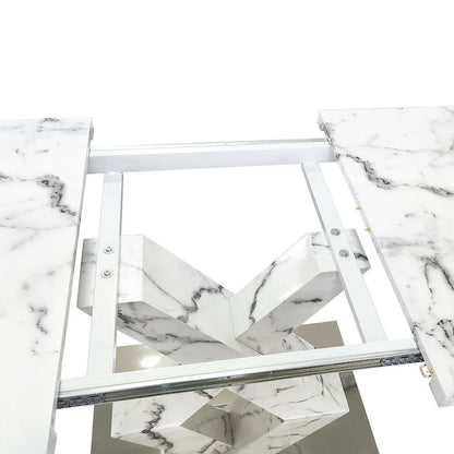 Modern 47.24 -62.99  L Marble Square Dining Table