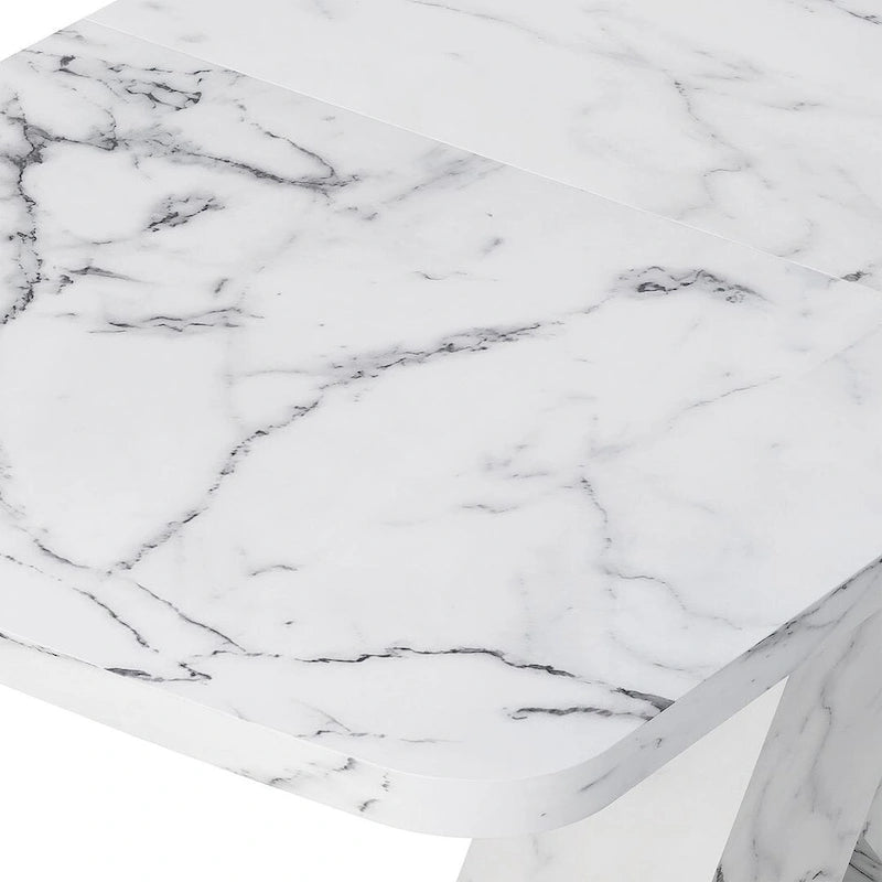 Modern 47.24 -62.99  L Marble Square Dining Table
