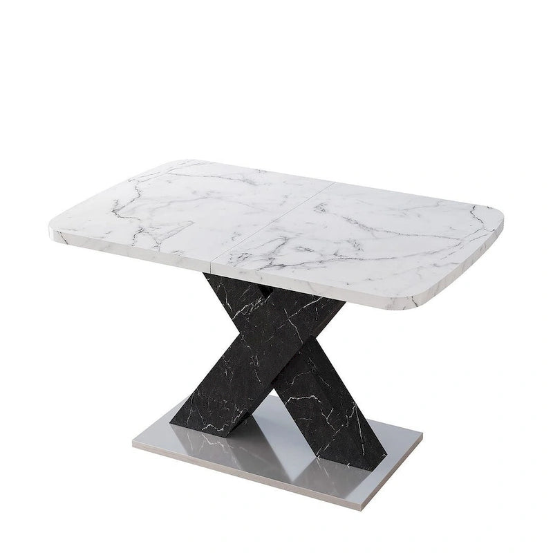 Modern 47.24 -62.99  L Marble Square Dining Table