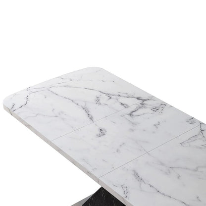 Modern 47.24 -62.99  L Marble Square Dining Table