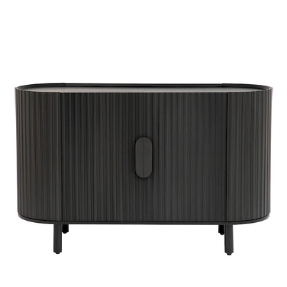 Curved Design Light Luxury Sideboard with Adjustable Shelves