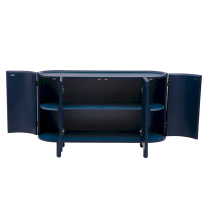 Curved Design Light Luxury Sideboard with Adjustable Shelves