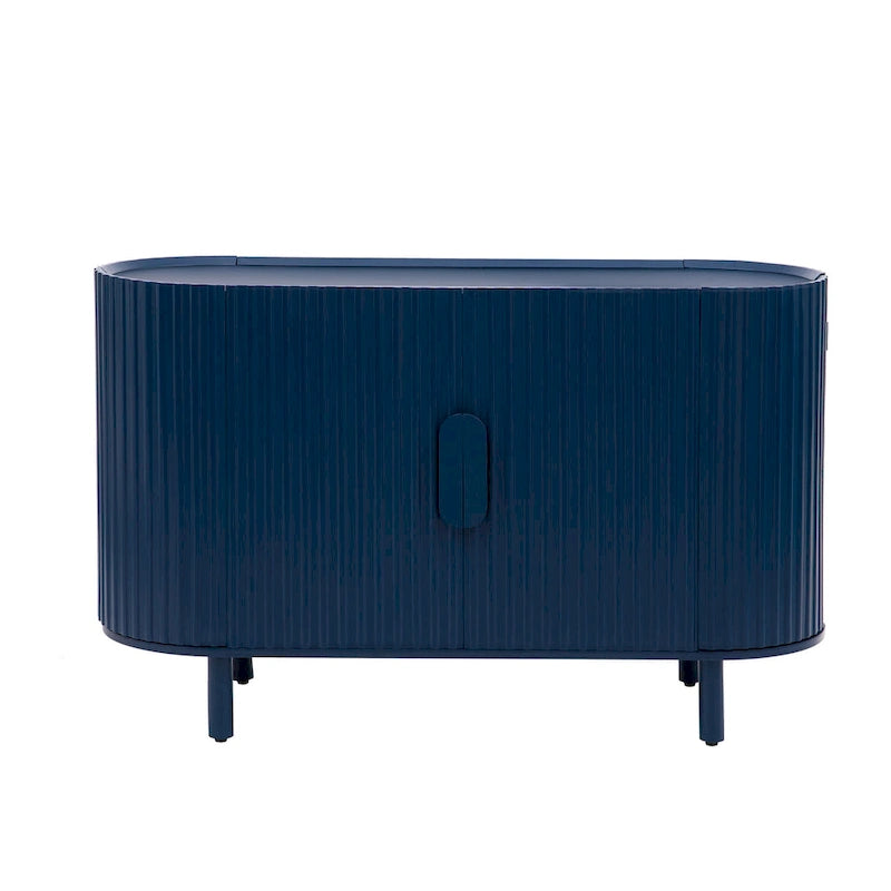 Curved Design Light Luxury Sideboard with Adjustable Shelves