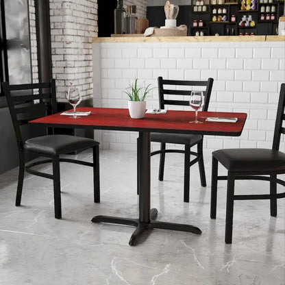 30 x 48 Rectangular Laminate Table Top w/ 23.5 x 29.5 Table Height Base - 30W x 48D x 31.125H