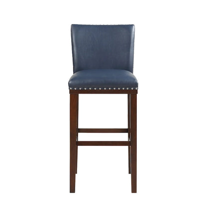 Toledo Wood and Faux Leather Bar Stools (Set of 2) by Greyson Living