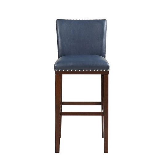 Toledo Wood and Faux Leather Bar Stools (Set of 2) by Greyson Living