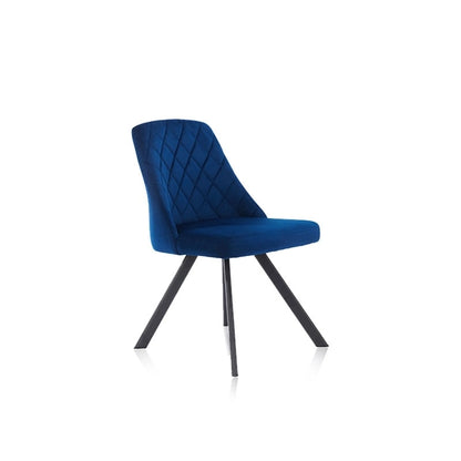 Kirk Mid-Century Modern Fabric Padded Diamond Stitch Pattern Dining Chairs by Furniture of America (set of 2)