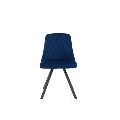 Kirk Mid-Century Modern Fabric Padded Diamond Stitch Pattern Dining Chairs by Furniture of America (set of 2)