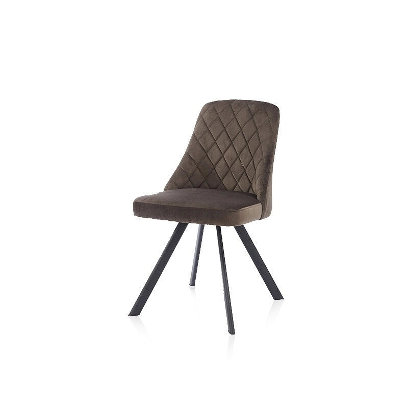 Kirk Mid-Century Modern Fabric Padded Diamond Stitch Pattern Dining Chairs by Furniture of America (set of 2)