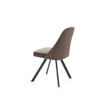 Kirk Mid-Century Modern Fabric Padded Diamond Stitch Pattern Dining Chairs by Furniture of America (set of 2)