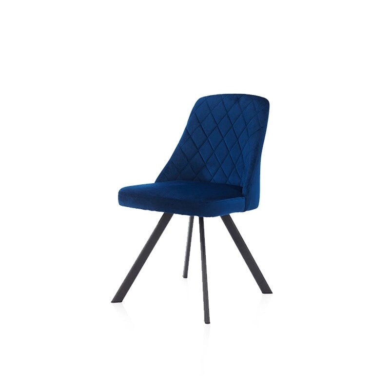 Kirk Mid-Century Modern Fabric Padded Diamond Stitch Pattern Dining Chairs by Furniture of America (set of 2)