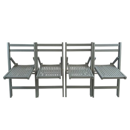 Wood Folding Chair Set of 4