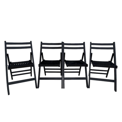 Wood Folding Chair Set of 4
