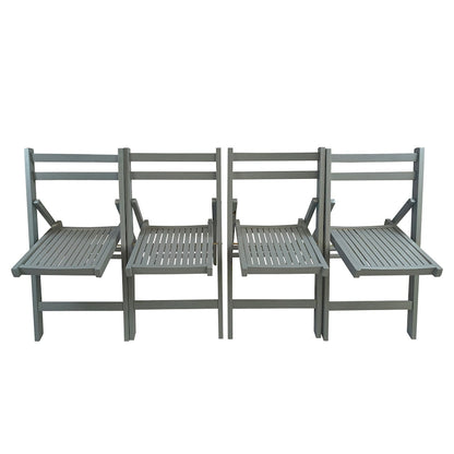 Wood Folding Chair Set of 4