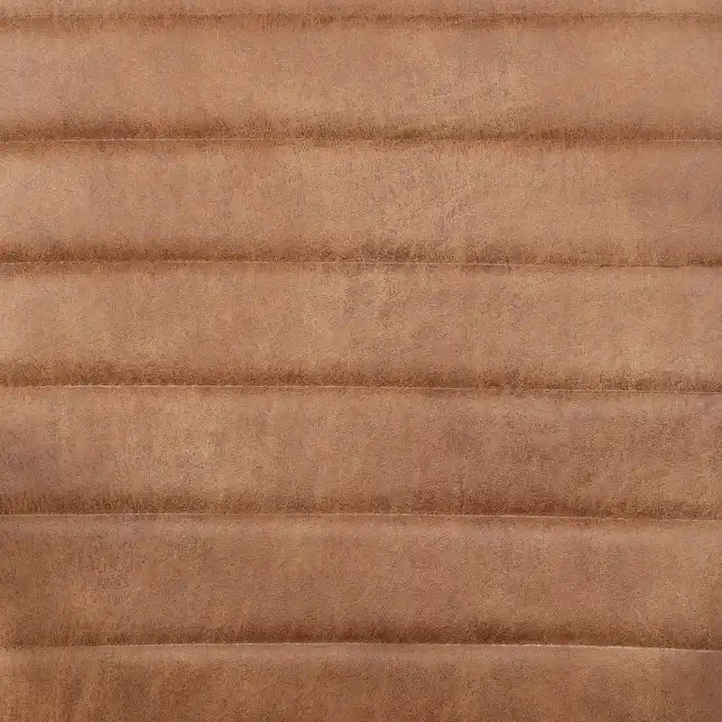 Brown Upholstered Dining Chairs with Sled Base - Set of 2