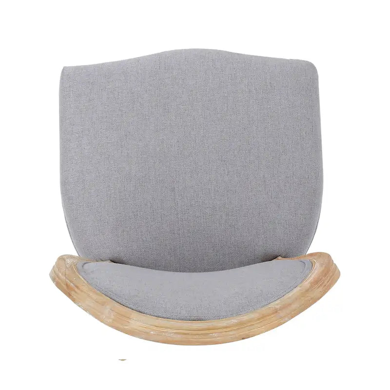 Natural Wood Upholstered Dining Chairs - Set of 4