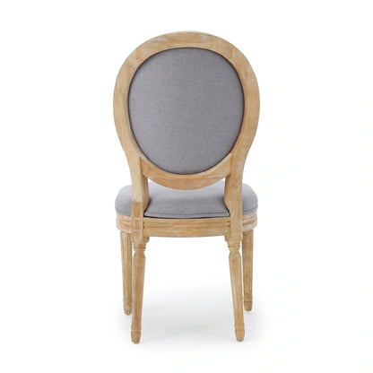 Natural Wood Upholstered Dining Chairs - Set of 4