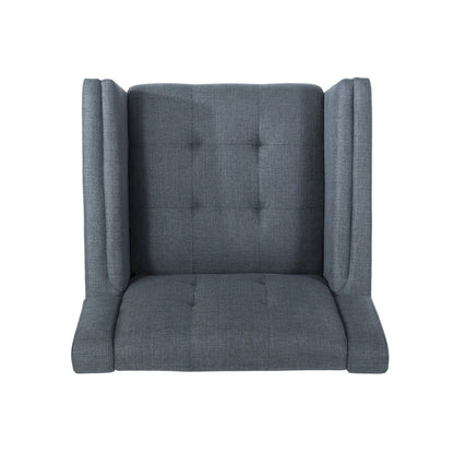 Boucle Upholstered Swivel Chair with Matte Black Base and 360-Degree Rotation