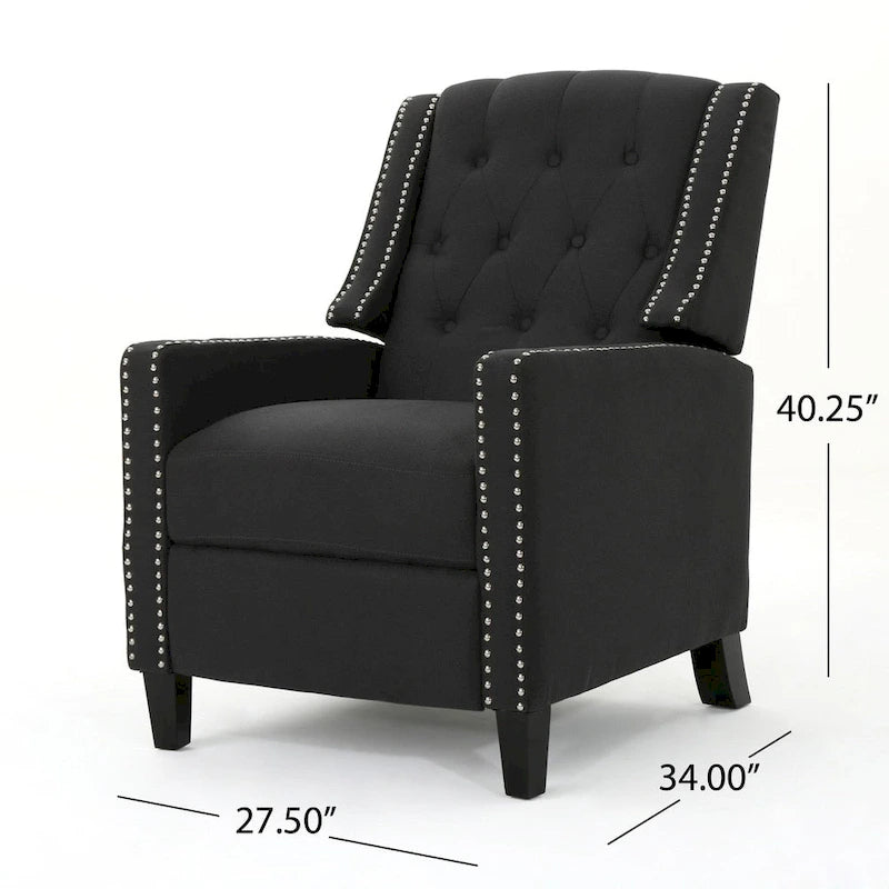 Izidro Tufted Fabric Recliner by Christopher Knight Home