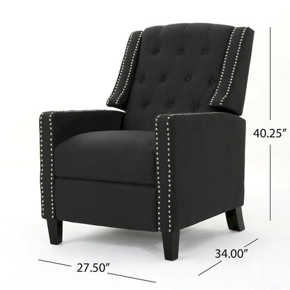 Izidro Tufted Fabric Recliner by Christopher Knight Home