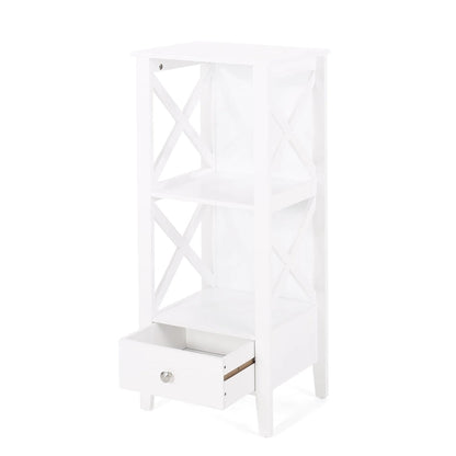 Loverin Manufactured Wood Bathroom Floor Storage Rack with Drawer by Christopher Knight Home