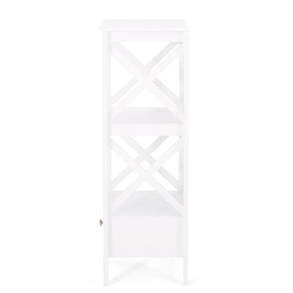 Loverin Manufactured Wood Bathroom Floor Storage Rack with Drawer by Christopher Knight Home