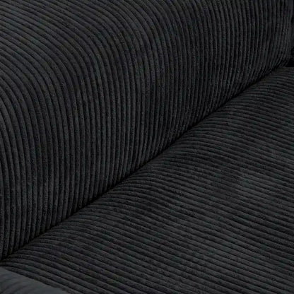 Brown Corduroy 3-Seater Sectional Sofa 143 inch