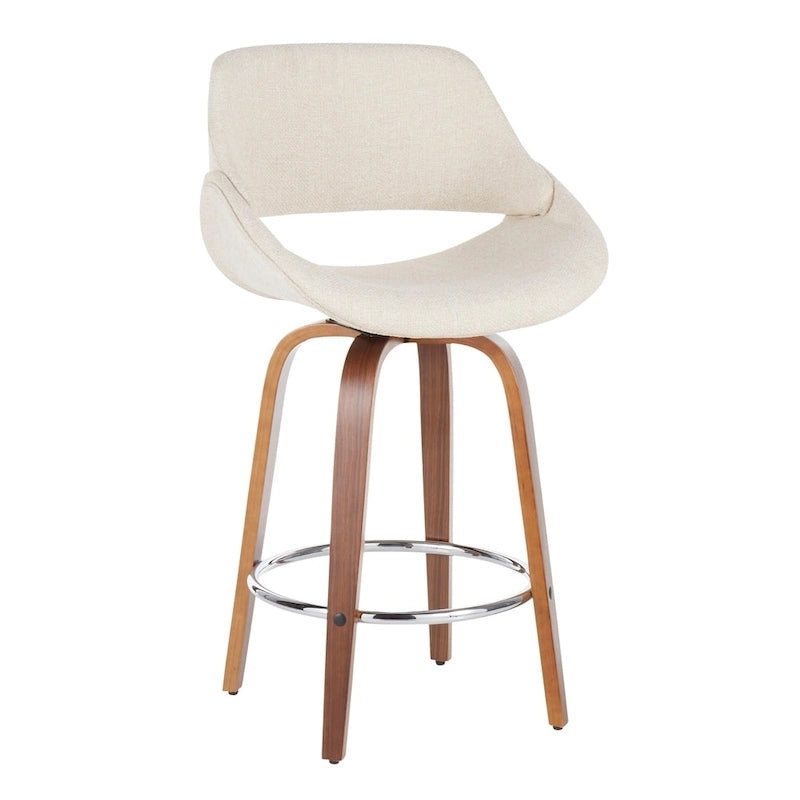 Carson Carrington Svellingen 26  Fixed-Height Counter Stool with Round Chrome Footrest (Set of 2)