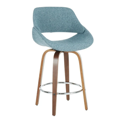 Carson Carrington Svellingen 26  Fixed-Height Counter Stool with Round Chrome Footrest (Set of 2)