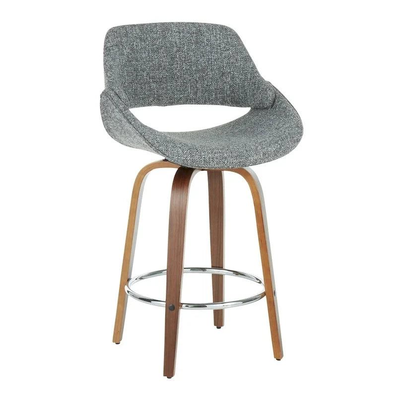 Carson Carrington Svellingen 26  Fixed-Height Counter Stool with Round Chrome Footrest (Set of 2)