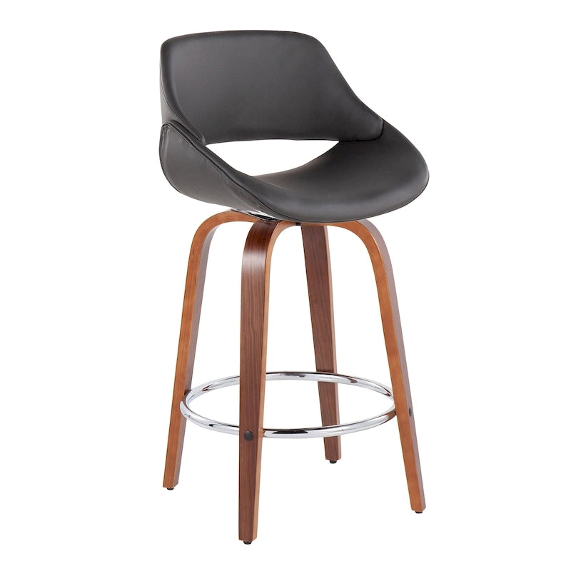 Carson Carrington Svellingen 26  Fixed-Height Counter Stool with Round Chrome Footrest (Set of 2)