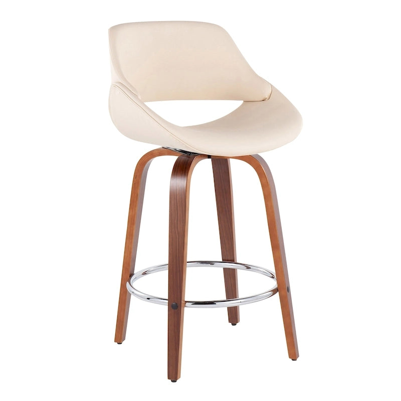Carson Carrington Svellingen 26  Fixed-Height Counter Stool with Round Chrome Footrest (Set of 2)