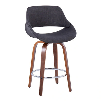 Carson Carrington Svellingen 26  Fixed-Height Counter Stool with Round Chrome Footrest (Set of 2)