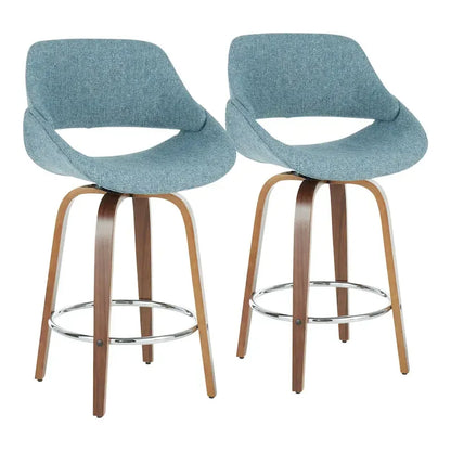 Carson Carrington Svellingen 26  Fixed-Height Counter Stool with Round Chrome Footrest (Set of 2)