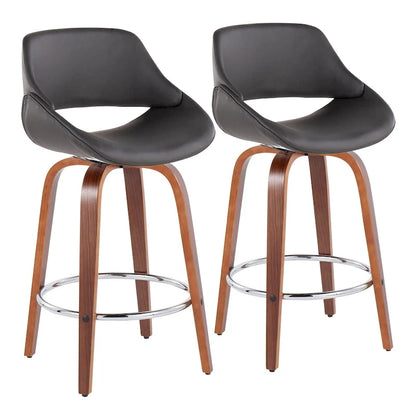 Carson Carrington Svellingen 26  Fixed-Height Counter Stool with Round Chrome Footrest (Set of 2)