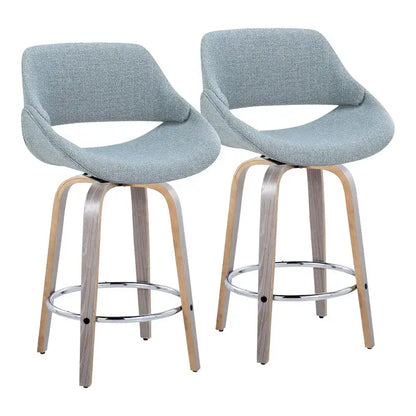 Carson Carrington Svellingen 26  Fixed-Height Counter Stool with Round Chrome Footrest (Set of 2)
