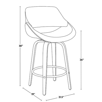 Carson Carrington Svellingen 26  Fixed-Height Counter Stool with Round Chrome Footrest (Set of 2)