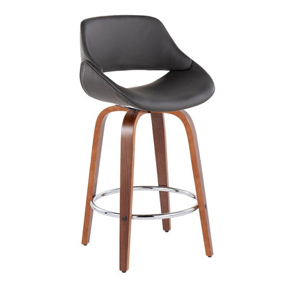 Carson Carrington Svellingen 26  Fixed-Height Counter Stool with Round Chrome Footrest (Set of 2)