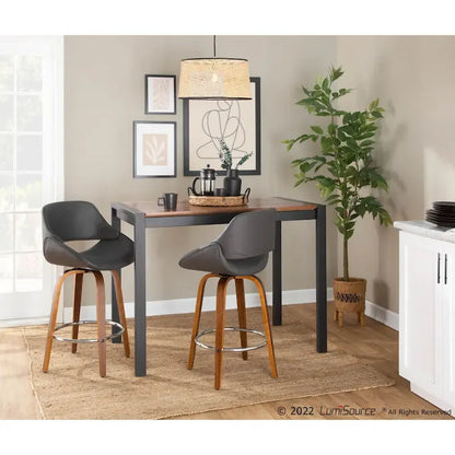 Carson Carrington Svellingen 26  Fixed-Height Counter Stool with Round Chrome Footrest (Set of 2)