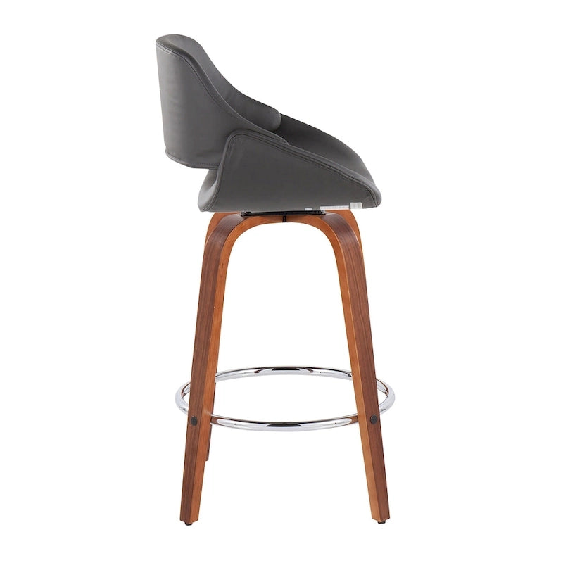 Carson Carrington Svellingen 26  Fixed-Height Counter Stool with Round Chrome Footrest (Set of 2)