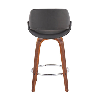 Carson Carrington Svellingen 26  Fixed-Height Counter Stool with Round Chrome Footrest (Set of 2)