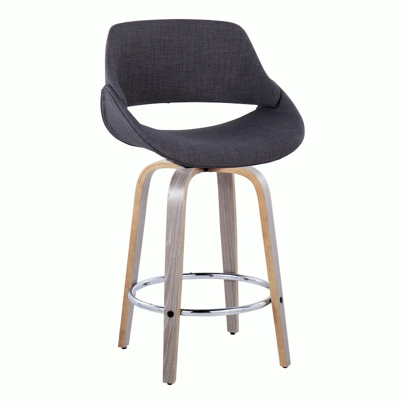 Carson Carrington Svellingen 26  Fixed-Height Counter Stool with Round Chrome Footrest (Set of 2)