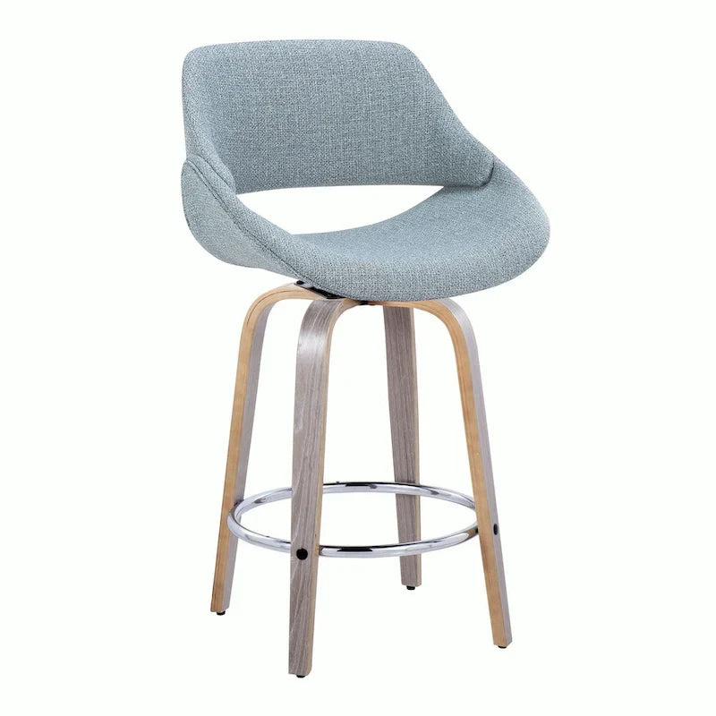 Carson Carrington Svellingen 26  Fixed-Height Counter Stool with Round Chrome Footrest (Set of 2)