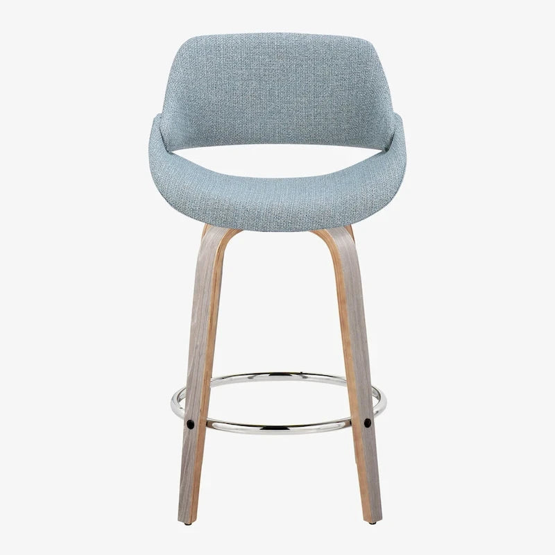 Carson Carrington Svellingen 26  Fixed-Height Counter Stool with Round Chrome Footrest (Set of 2)