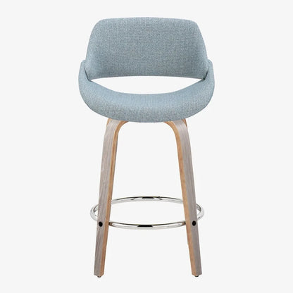 Carson Carrington Svellingen 26  Fixed-Height Counter Stool with Round Chrome Footrest (Set of 2)