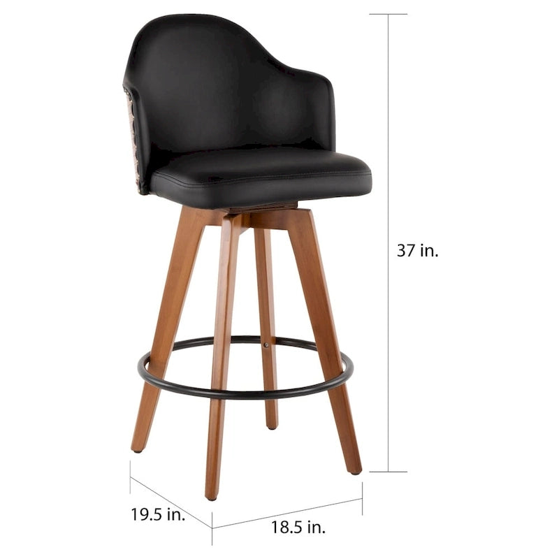 Carson Carrington Valsatra Mid-century Modern Counter Stool