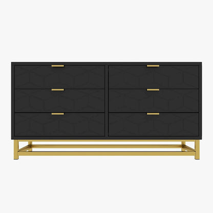 6 Drawer Dresser, with Metal Legs
